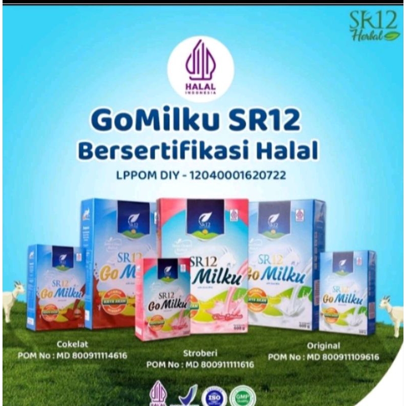 

Susu etawa gomilku/susu kambing sr12/susu herbal/gomilku sr12 untuk anak anak dewasa sampai lansia/rasa coklat,stroberi,original