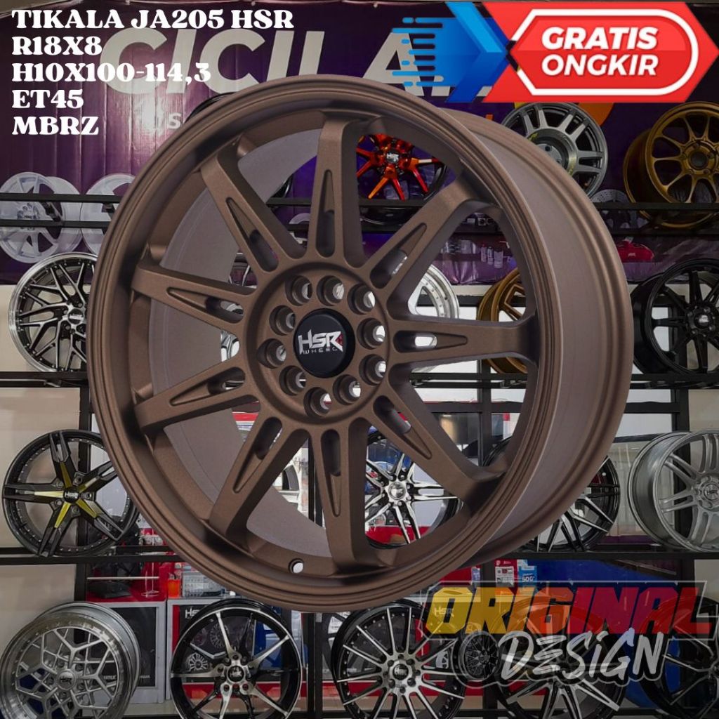 Velg Mobil Ring 18 R18 HSR TIKALA COCOK UNTUK HRV , WRV , CHR , CRZ , CRV