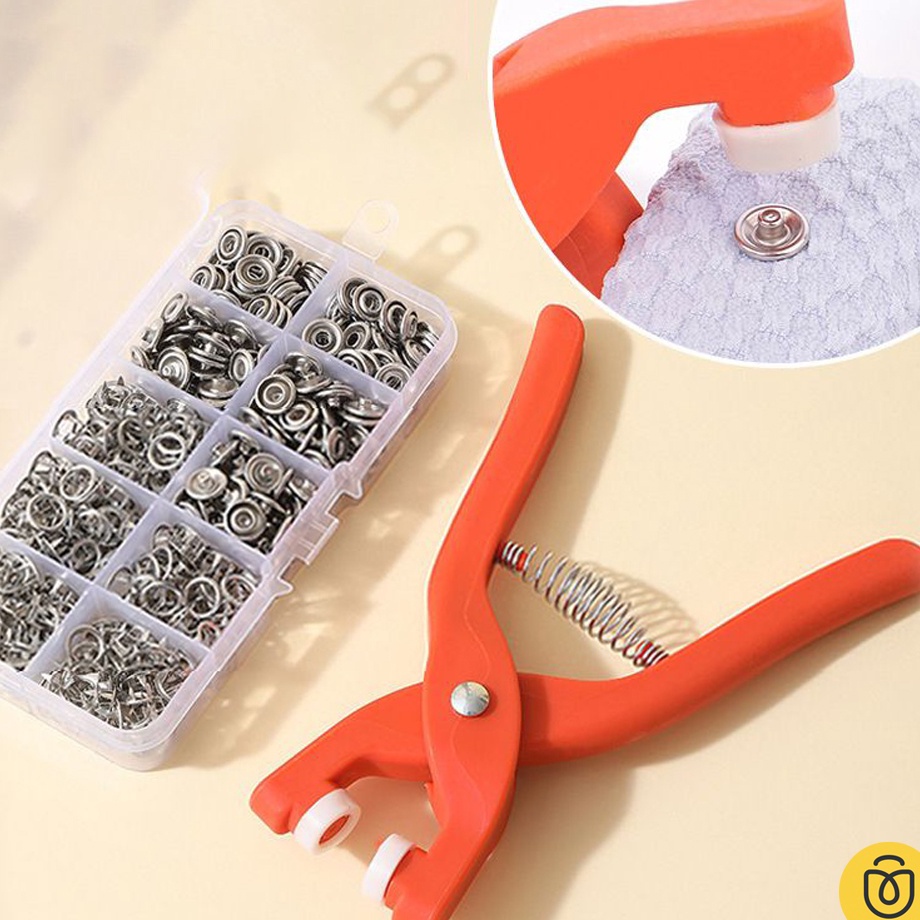 Promo Set Tang + Paku Rivet + Pengencang Kancing Snap - Tang Penjepit Kancing Snap HW091