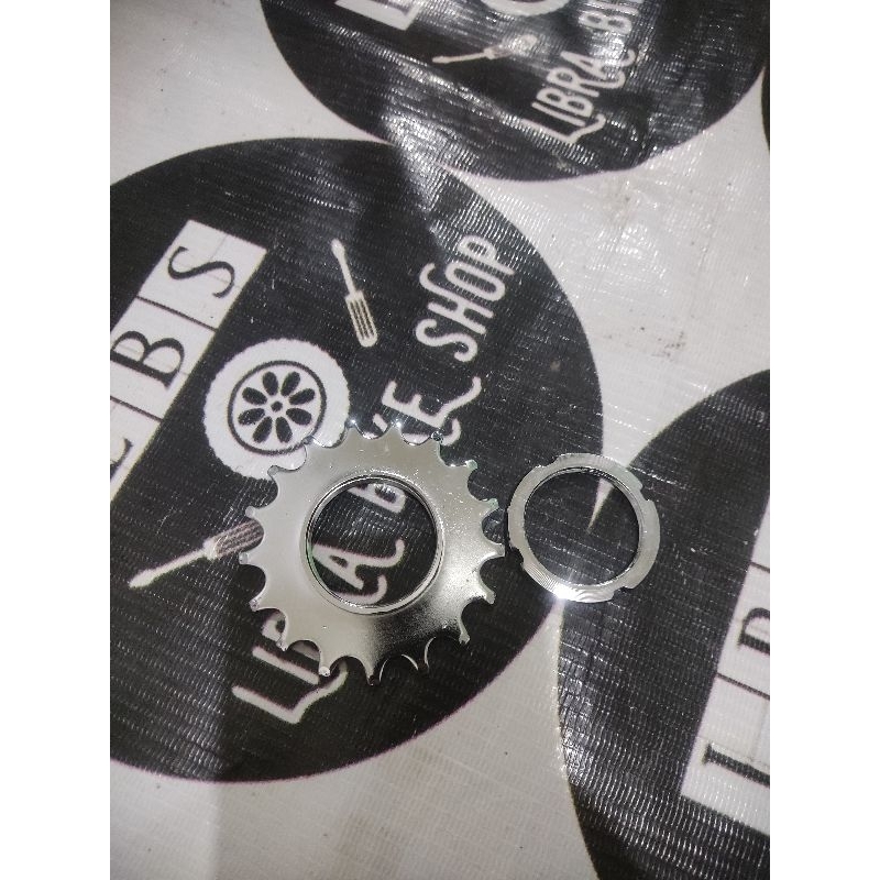 COG UNBRAND 17T FIXIE DOLTRAP FIXED GEAR INCLUDE LOCK RING CHROME