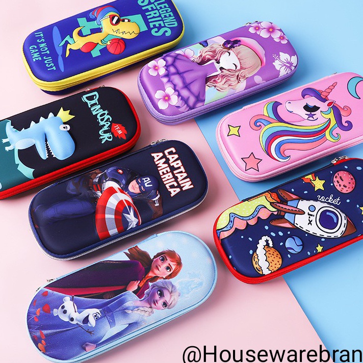 

Sale HOUSEWARE - Kotak Tempat Pensil TERMURAH / Tempat Pensil Anak 3D Waterproof Jerapah Unicorn Princes Astronot Mobil Dino Grosir