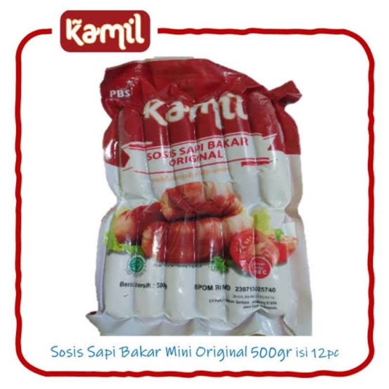 

Kamil sosis sapi bakar 500gr isi 12bj