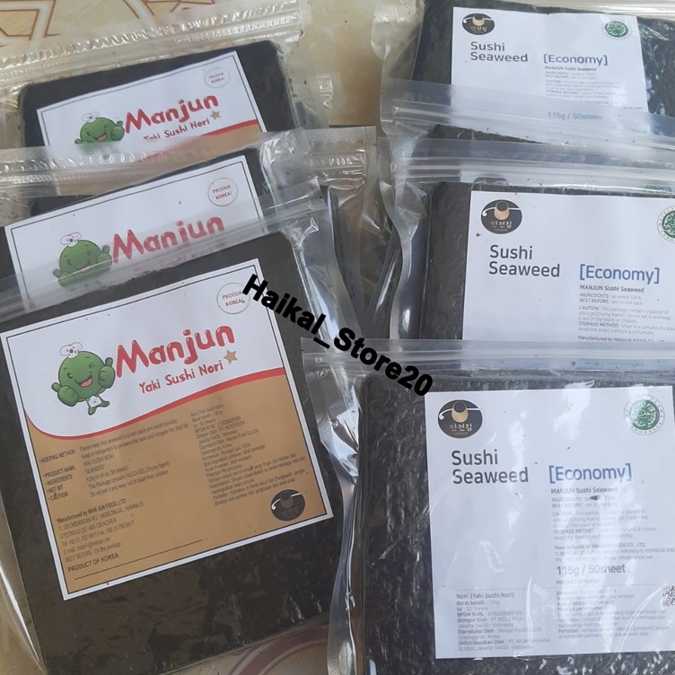 

Stok Banyak MANJUN Nori Rumput Laut Halal | Nori Yaki Sushi Gimbap | Import Seaweed