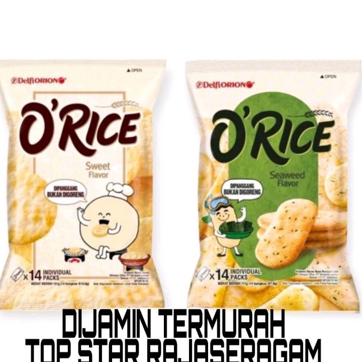 

Ready TERMURAH O Crackers Rice Delfi Orion Krekers Beras O'Rice Orice Seaweed O Rice