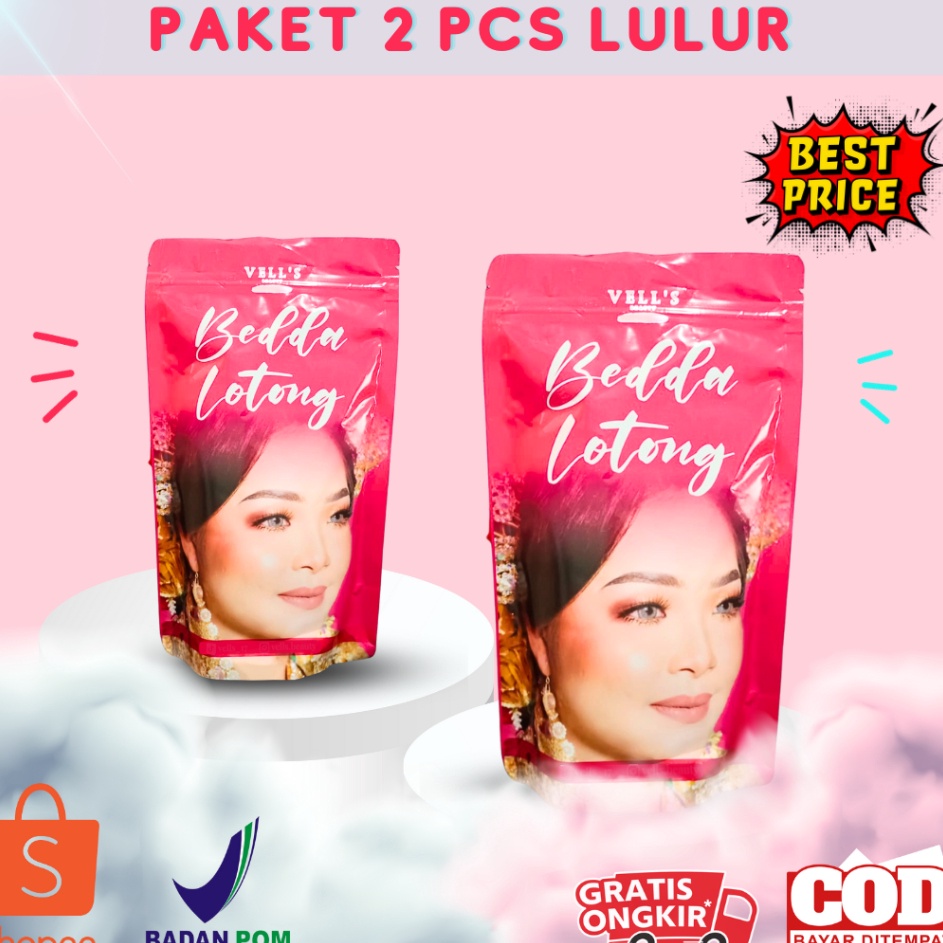 Terkini PAKET 2 PCS LULUR VELLS BEAUTY BEST SELLER | Vellsbeauty lulur vells bedda lotong | bedda lo