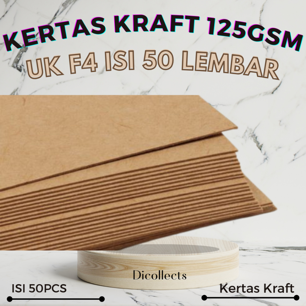 

(ISI 50) F4 KERTAS KRAFT 125 GSM/PAPPER KRAFT
