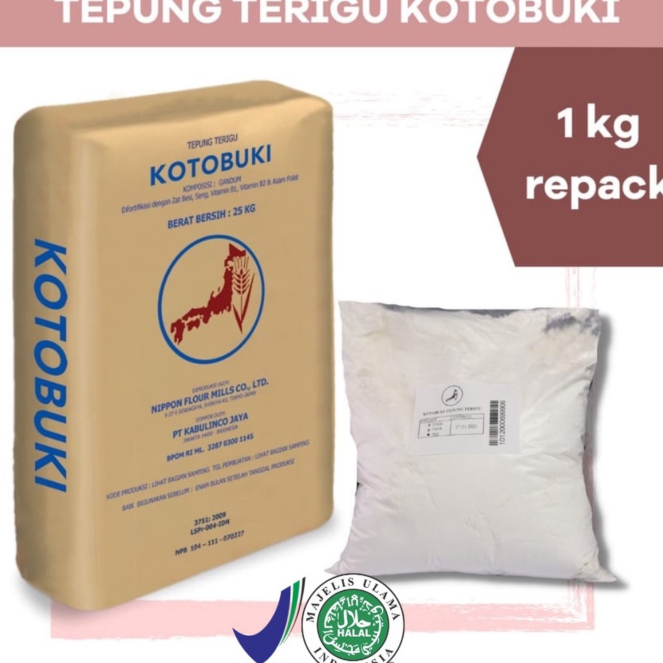 

Kirim Langsung Tepung Terigu Kotobuki Jepang Repack 1Kg