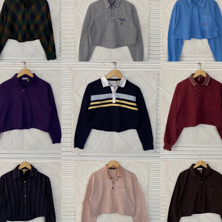 Harga Termurah POLO PANJANG CROP TERMURAH / POLO CROP PANJANG CEWEK ↑❂❉