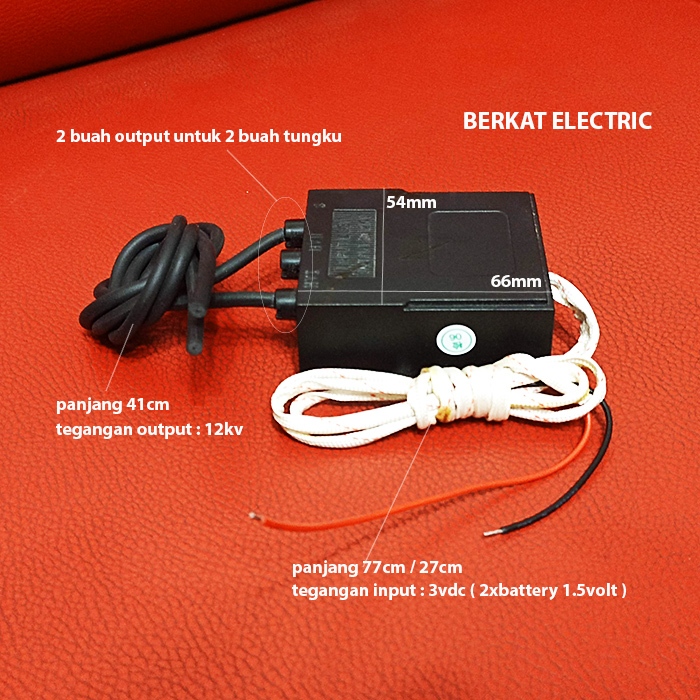 Modul Pemantik Elektrik Baterai Kompor Gas 2 Tungku Quantum