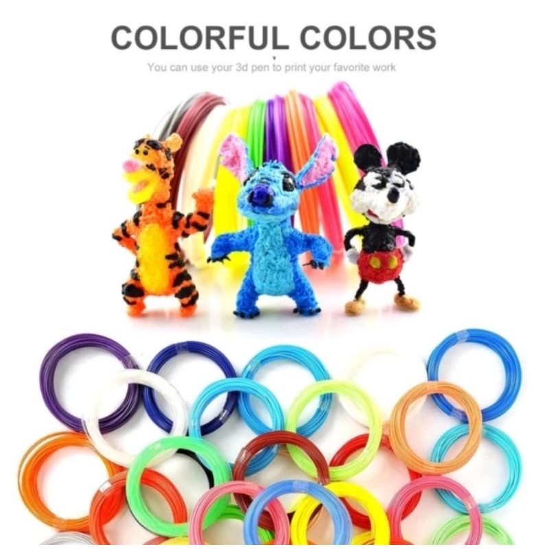 

Filament Refill Isi Ulang 3D Stereoscopic Printing Pen 3 Dimensi - 5 Meter 10 pcs
