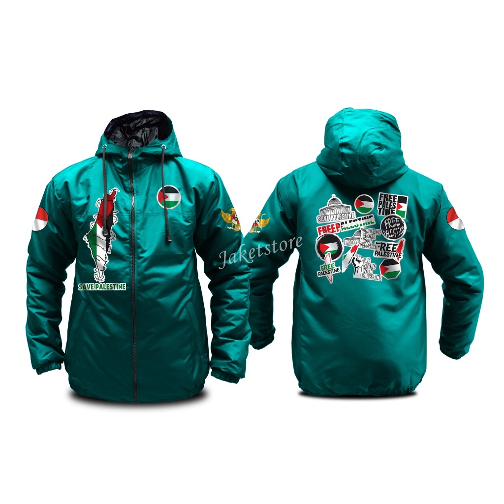Jaket Eleganter Parasut #FreePalestina#SavePalestina Jaket Premium Quality
