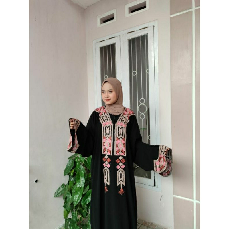ABAYA SHOLAT ETNIK MATT JETBLACK/ABAYA SHOLAT PREMIUM/ABAYA SHOLAT MURAH/ABAYA SHOLAT JETBLACK/MUKEN