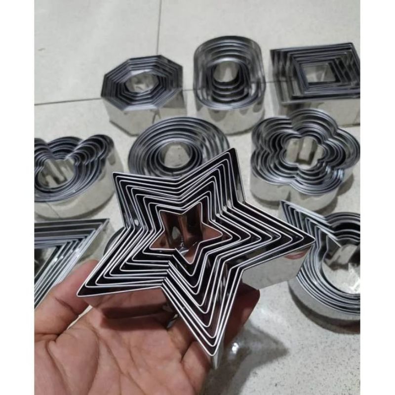 RING CUTTER KUE ANEKA MOTIF CUTTER COOKIES RING CUTTER SET 10 CETAKAN KUE RING CUTTER MURAH