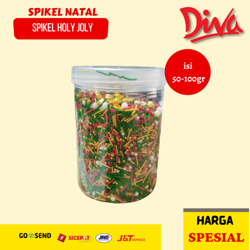 

Spikel Natal / Sprinkle Holly Jolly 50-100gr