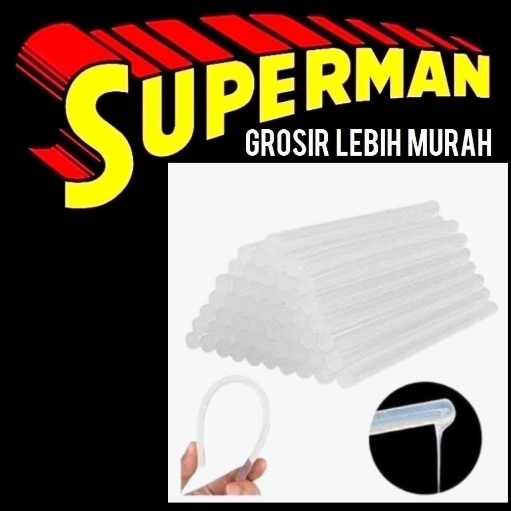 

(5A) LEM BAKAR KECIL 26CM refill isi lem 26 cm tembak bakar lilin glue gun stick bening kecil 260mm 260 mm superman jogja supermanjogja
