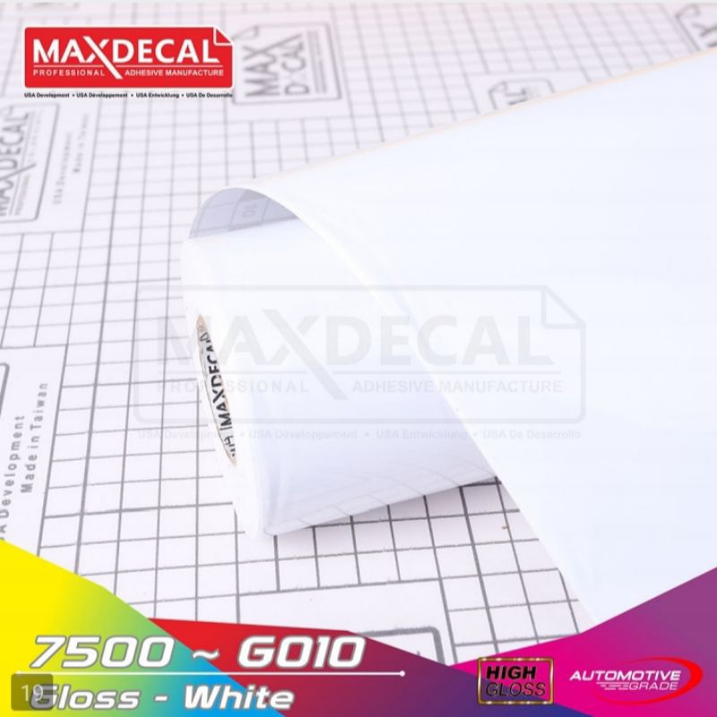 skotlet maxdecal putih glossy /doff per satu meter