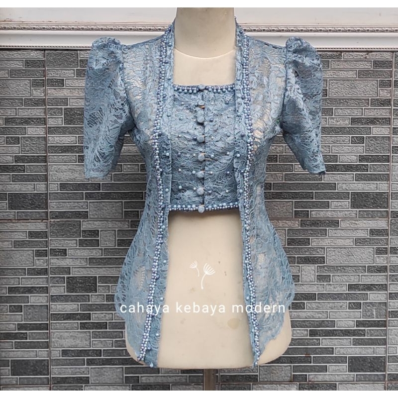 kebaya brokat lengan pendek / kebaya simple