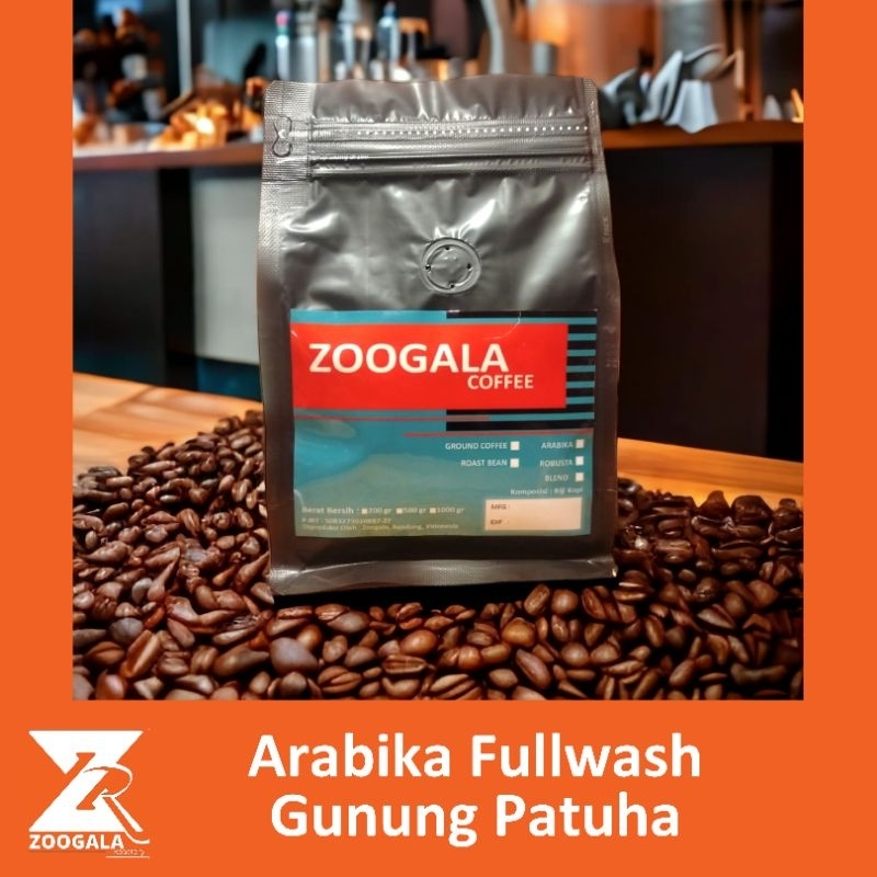 

Zoogala Biji Kopi Roastbeans Arabika Fullwash Gunung Patuha