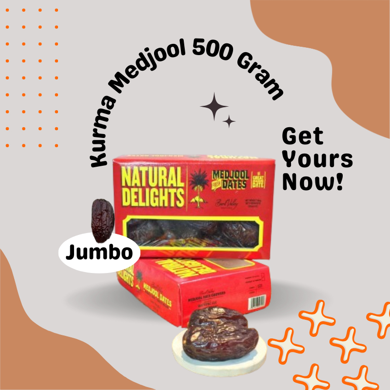 

Kurma Medjool Natural Delights Original 500 Gram / Medjool California Jumbo / Medjool Original Jumbo / Oleh Oleh Haji Umroh / Toko Kurma Ghaizan Store