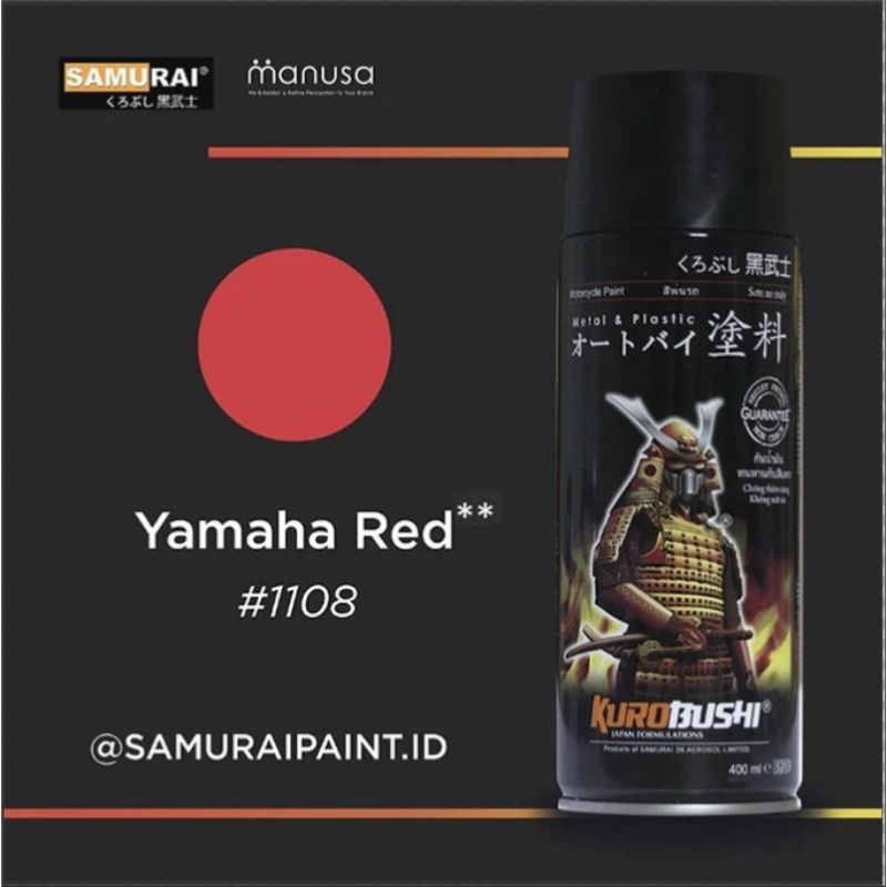 SAMURAI PAINT 1108 YAMAHA RED METALLIC CAT SEMPROT SPRAY WARNA MERAH METALIK tahan bensin
