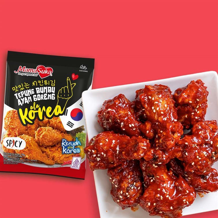 

Mamasuka - Tepung Ayam Goreng Ala Korea Rasa Pedas/Spicy 170gr