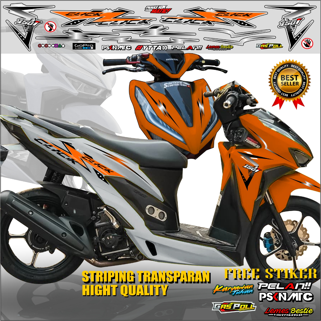 STRIPING VARIO 150 NEW STIKER TRANSPARAN VARIO VARIAN WARNA