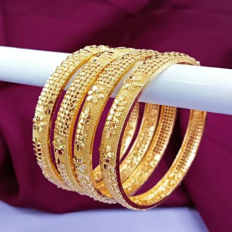 Gelang Emas Dubai Isi 4 pcs / Gelang keroncong / gelang India isi 4 pcs