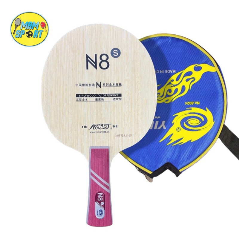 Kayu Bet Pingpong Tenis Meja YINHE N8S Plus Cover Original