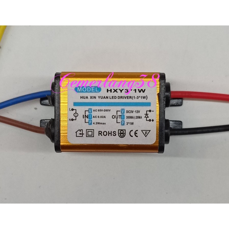LED DRIVER 3*1 WATT 300 mA