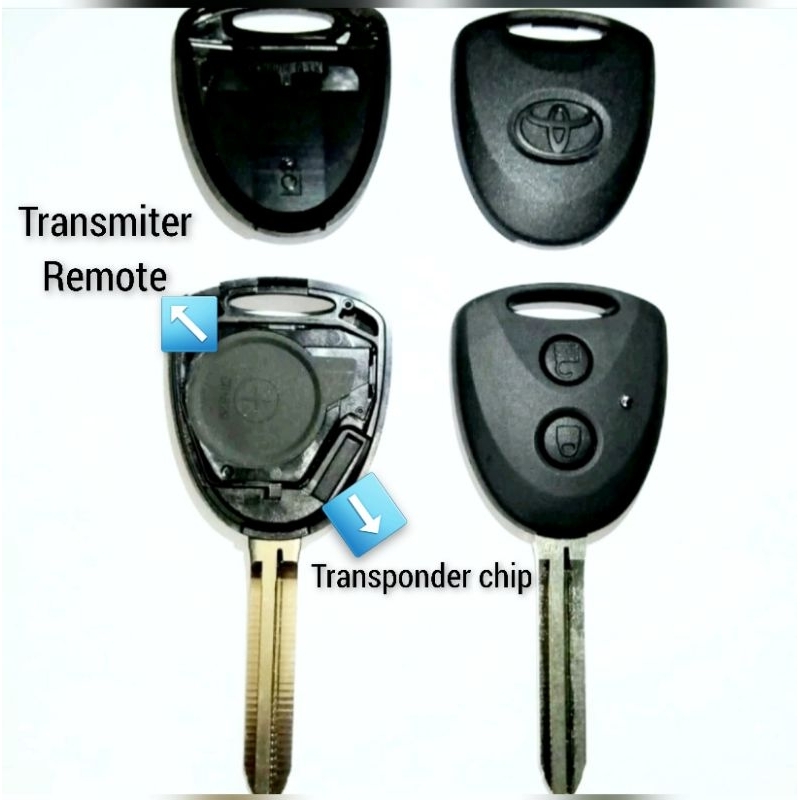 Kunci remote grand Avanza G veloz dengan transponder chip immobilizer
