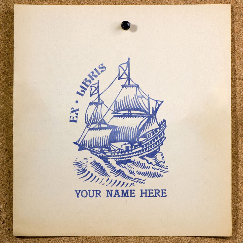 

Stempel Buku Perpustakaan Ex Libris Stamp Custom Nama SE-17