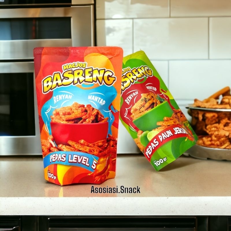 Nafariz724 Macjos Macaroni Basreng Pilus Mie Lidi Cimoring Macaroni Jos 100.Gram Macjos Makroni