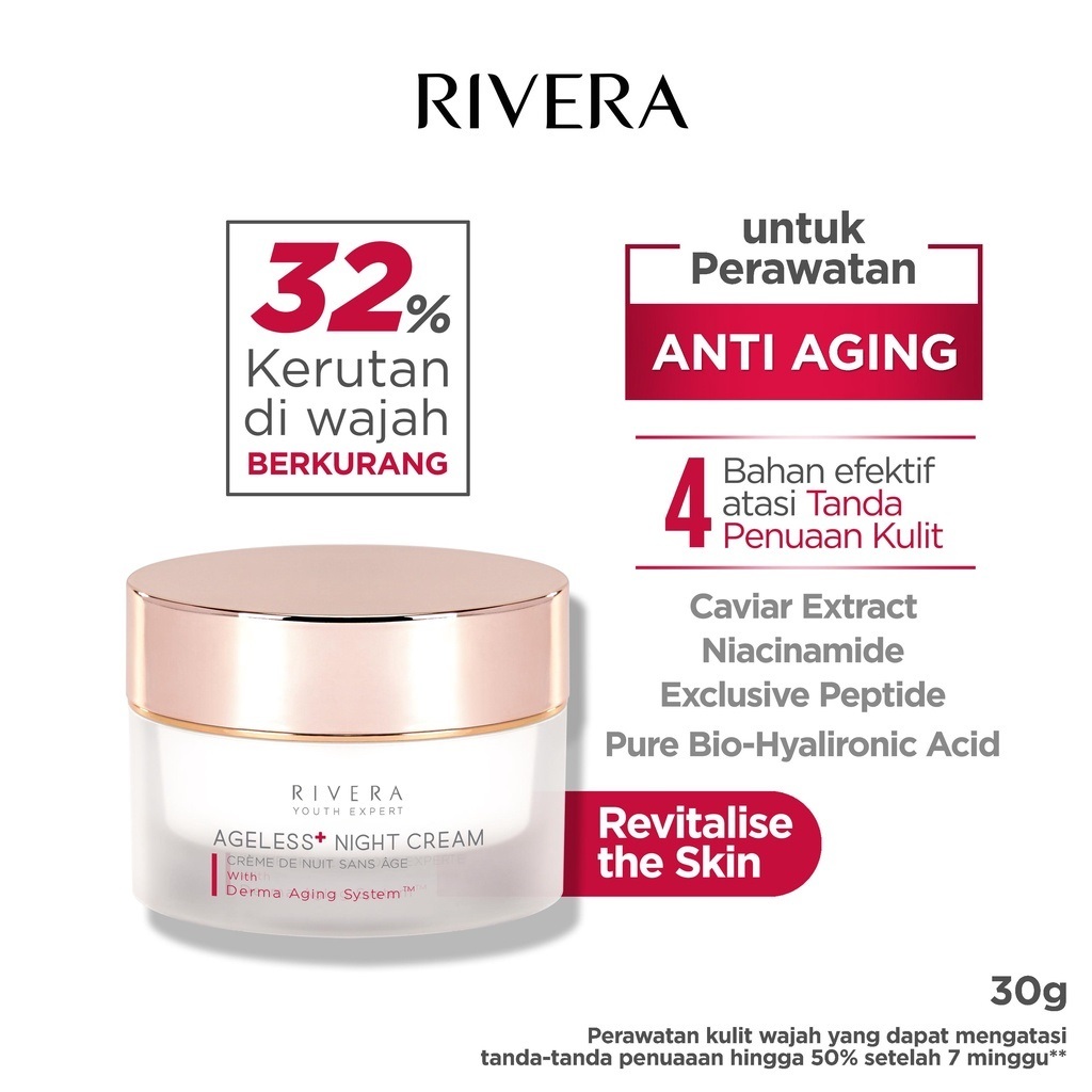 RIVERA YOUTH EXPERT AGELESS NIGHT CREAM | KRIM MALAM ANTI AGING