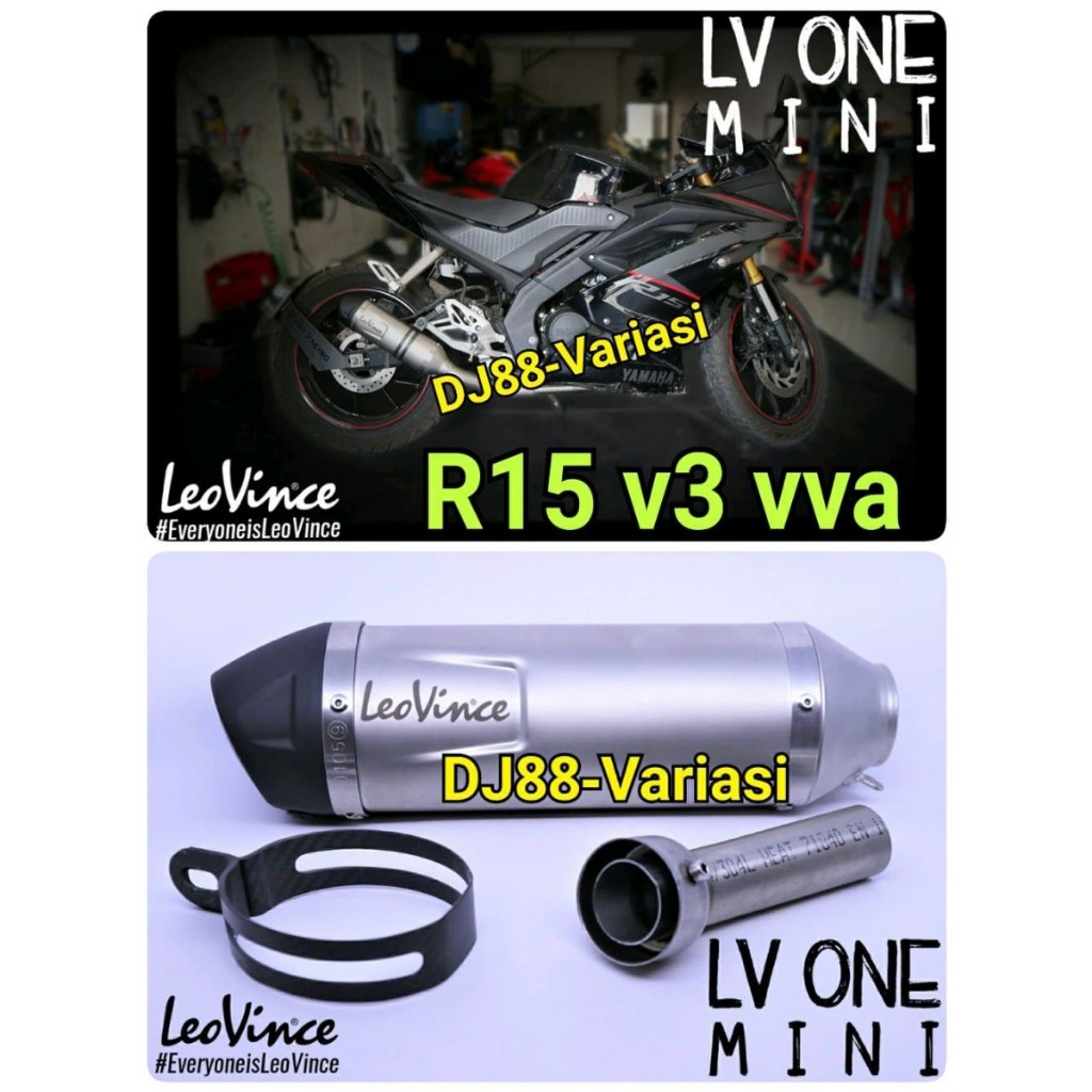 Knalpot leovince lv one mini r15 v3 v4 xsr155 mt15 full system