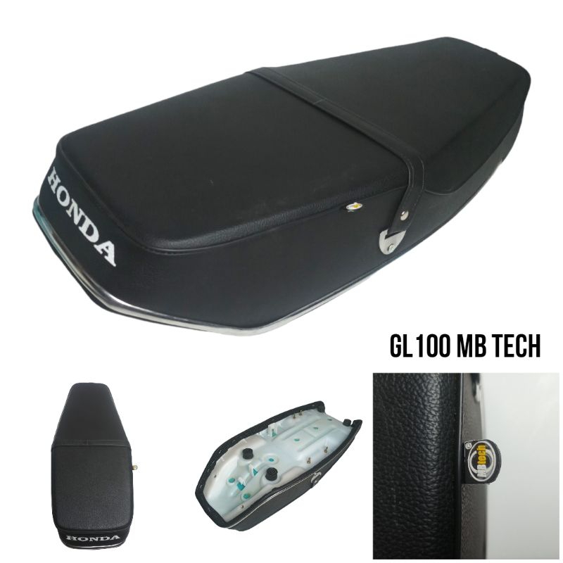 jok gl100 MBtech anti gembos sadel Gl 100 MB TECH motor sabuk amplas honda busa hijau / biru