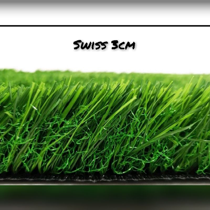 Rumput sintesis type swiss dengan ketebalan 3cm