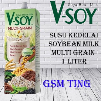 

T3rbaru Vsoy Susu Kedelai Original / Multi Grain | V-soy Soya Milk 1 Liter UHT Order Now