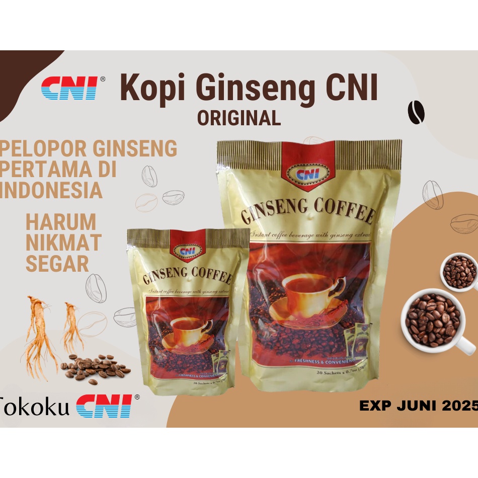 

Pr0m0 GINSENG COFFEE CNI KOPI GINSENG ASLI ISI 20 SACHET [112]