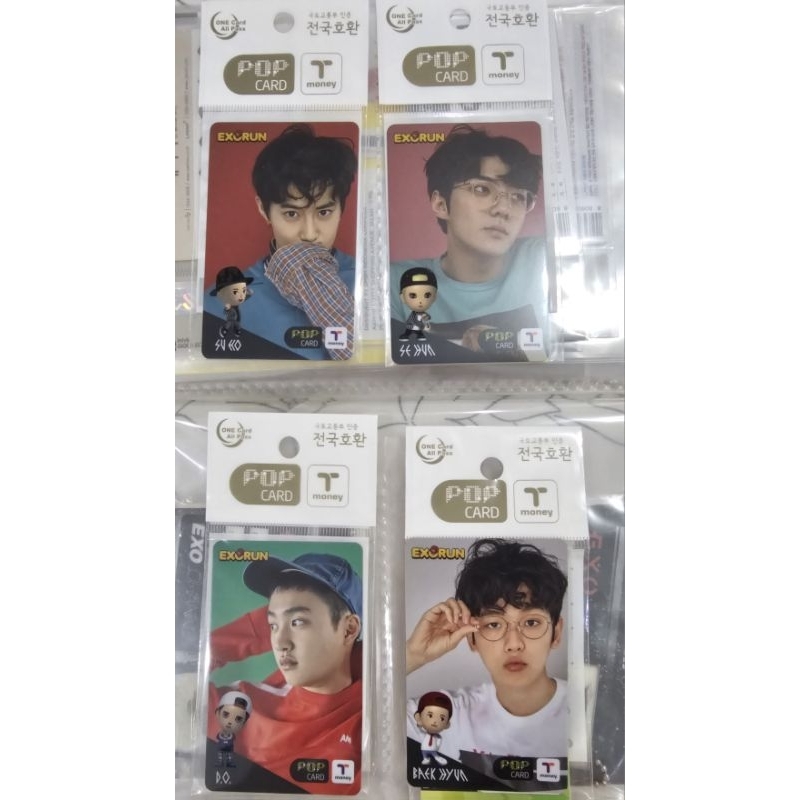 Exo T money card - kyungsoo D.O. sehun suho baekhyun(yg baek Tgl yg used/preloved/ga baru)
