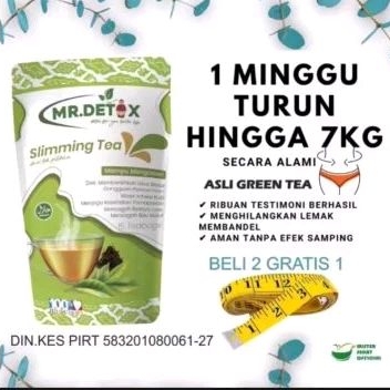 

Mr Detox sliming tea, teh herbal alami