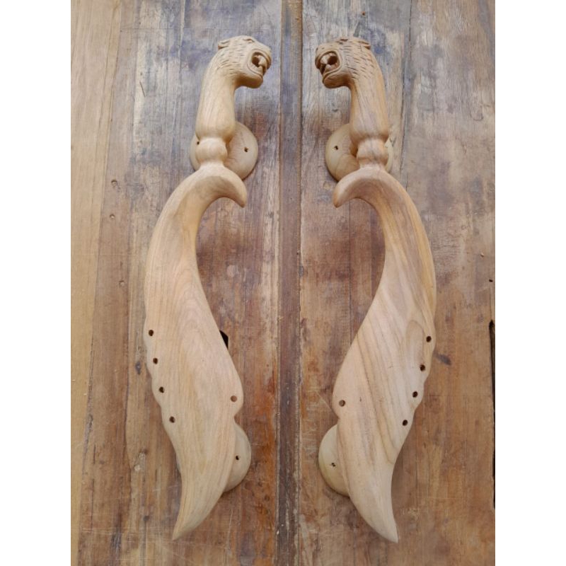 Handle Pintu kayu Jati Model Kujang
