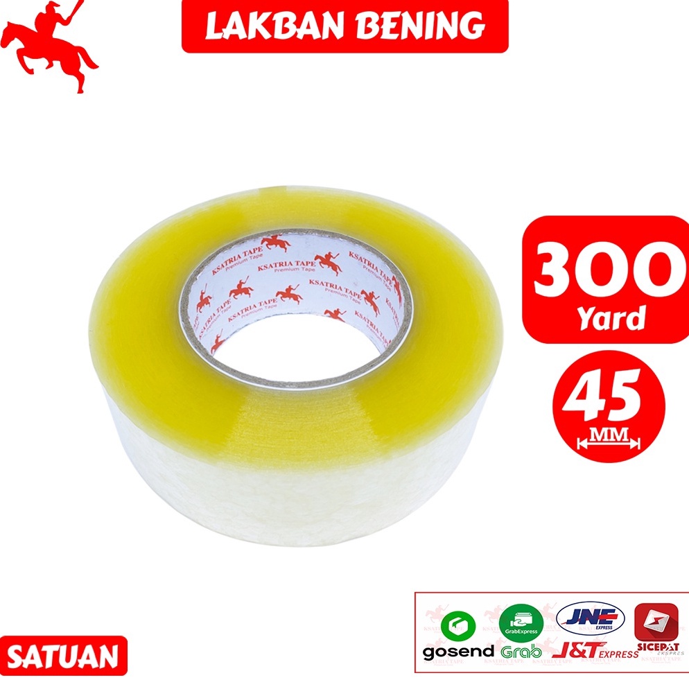 

Diju4l Lakban OPP Tape / Lakban Bening / Lakban Coklat KSATRIA Tape 300 Yard [38]