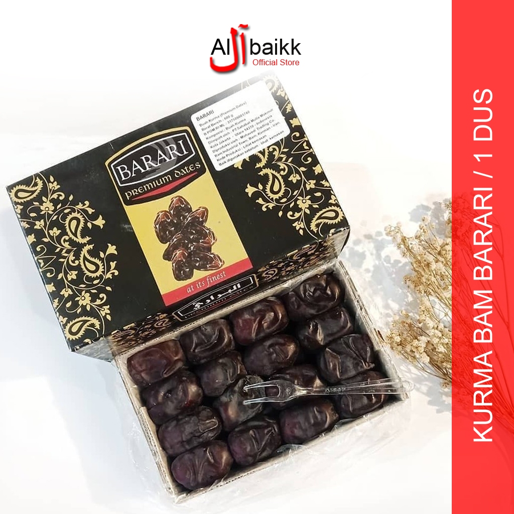 

1 DUS 12 PCS Kurma BAM BARARI Premium Black Diamond Daging Tebal Empuk MPASI Busui Nabeez Madu Mesir Bergizi