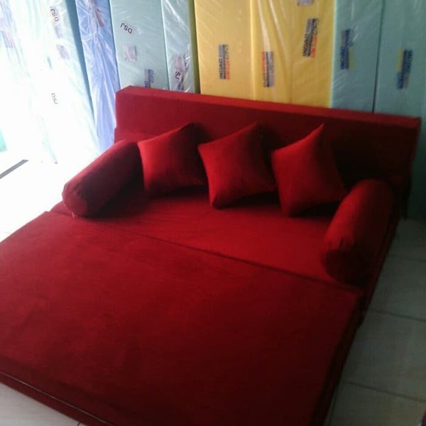 Sarung - Cover Sofa Bed INOAC 145 x 200 Bahan Bludru Warna Polos