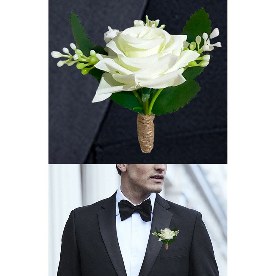 korsase corsage corsages pin bros jas pernikahan bridesmaid bunga mawar artificial WO panitia