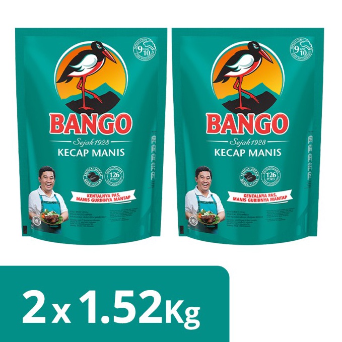 

HBQTB Bango Kecap Manis Pouch 1.52Kg Twinpack 67