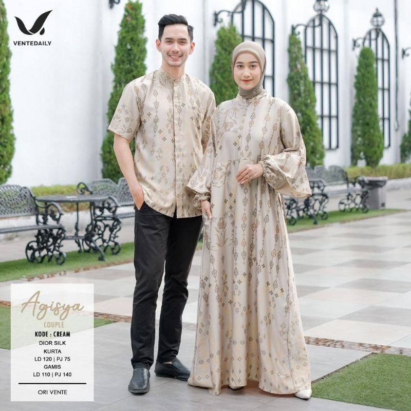 [New] Agisya Baju Couple Kondangan Pesta Kondangan Bahan Dior Silk Premium  ori by Vente Daily