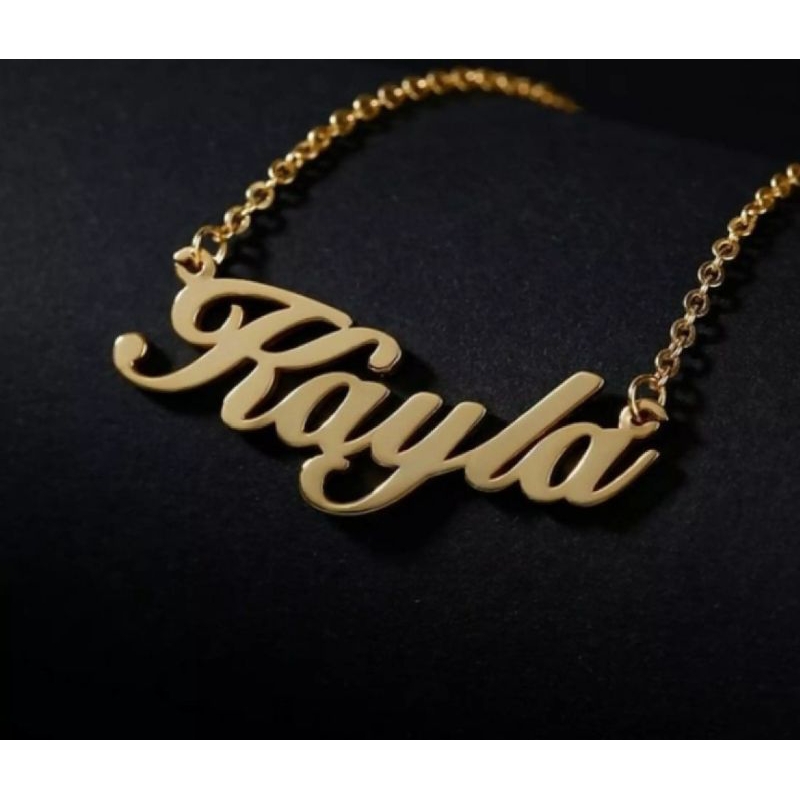 Kalung Nama Simple dan Elegan Lapis Emas Gold / Silver