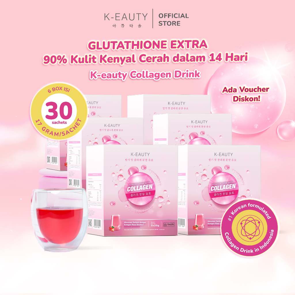KEAUTY Paket 1 Bulan (30 Sachet) | Minuman Kolagen | Collagen Beauty Drink