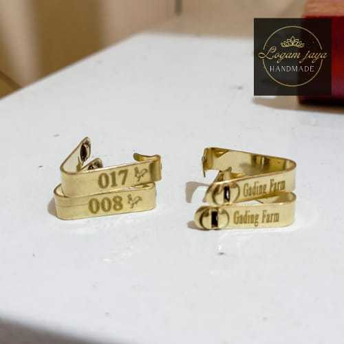 wingband wing band ayam segel sayap ayam untuk penanda di sayap mmodel import bisa request tulisan